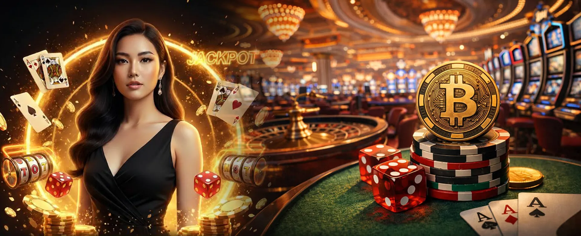 Dynamic background of online casino games and players